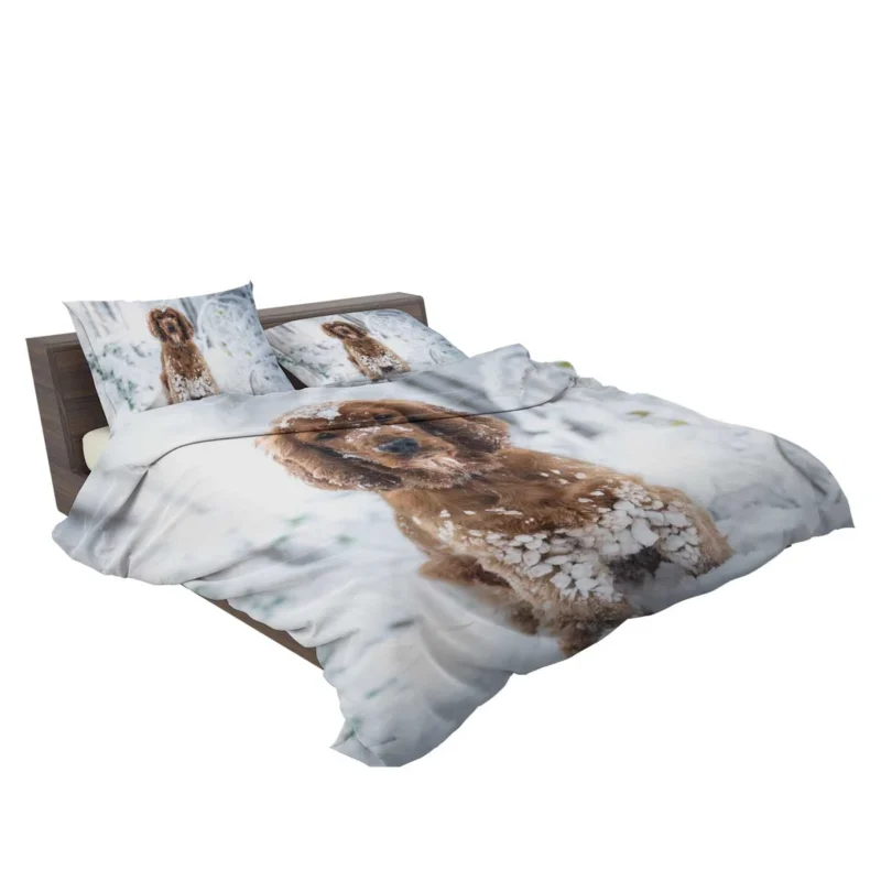 Snowy Playtime with Cocker Spaniels Bedding Set 2