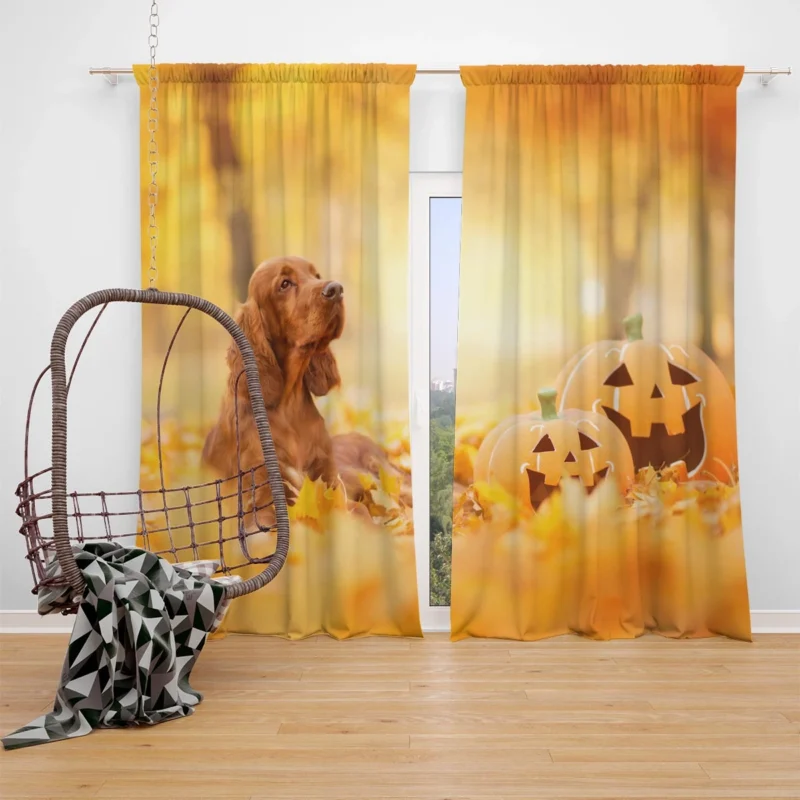 Spaniel Serenity in Fourfold: Cocker Spaniel Quartet Window Curtain