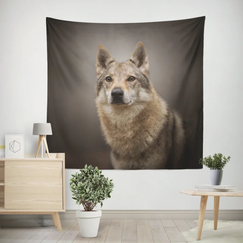 Subtle Tones  Czechoslovakian Wolfdog Quartet Wall Tapestry