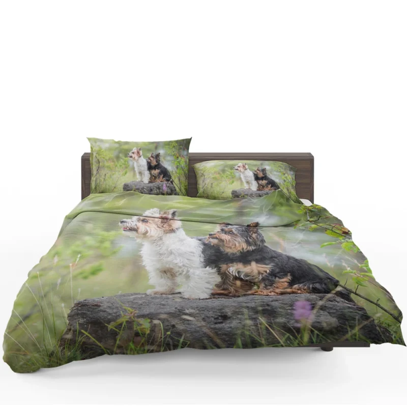 Sweet and Tiny: Yorkshire Terrier Quartet Bedding Set