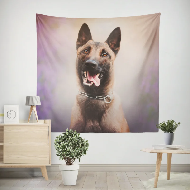 The Alert and Loyal Belgian Malinois  Belgian Malinois Wall Tapestry