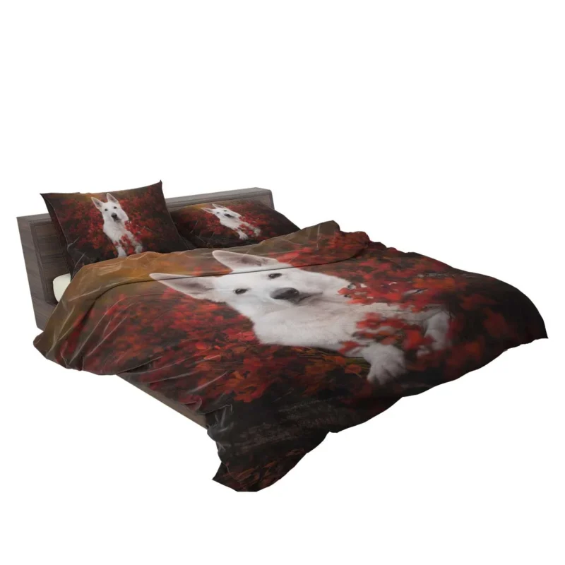 The Elegant Brave White Shepherd: Berger Blanc Suisse Bedding Set 2