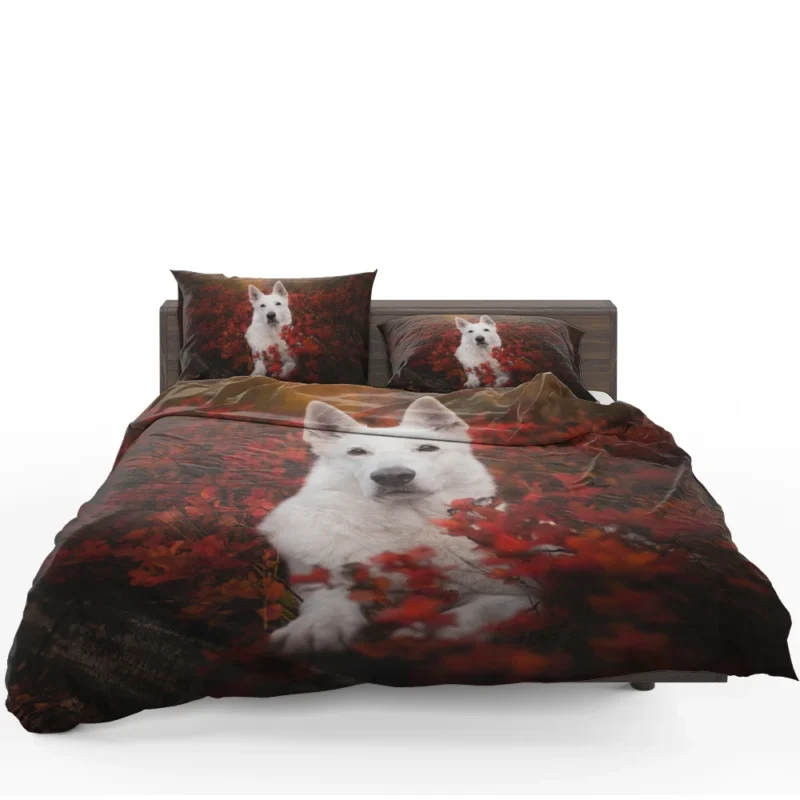 The Elegant Brave White Shepherd: Berger Blanc Suisse Bedding Set