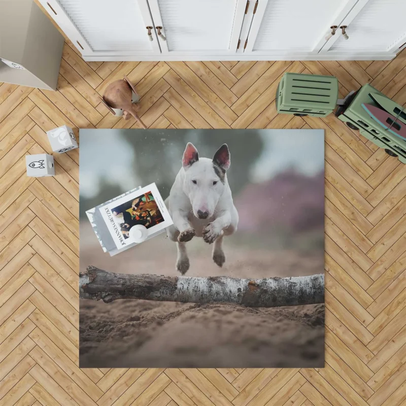 The Elegant Bull Terrier: Bull Terrier Floor Rug