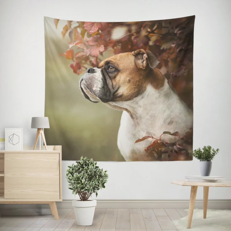 The Energetic Boxer (Dog)  Boxer Wall Tapestry