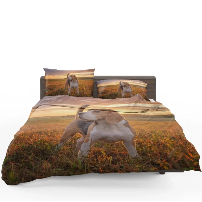 The Energetic and Friendly Beagle: Beagle Bedding Set