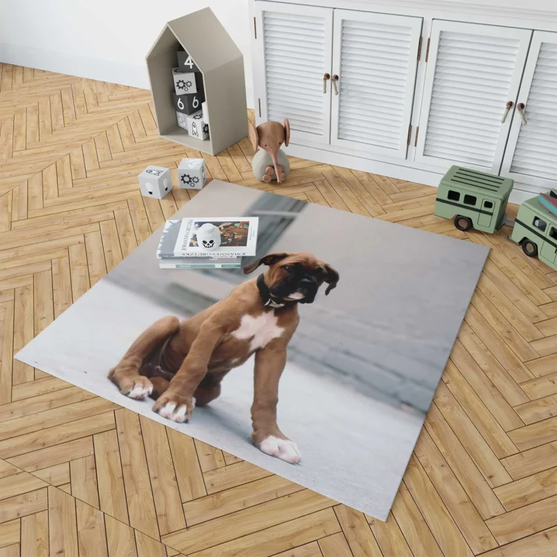 The Energetic and Playful Boxer: Boxer Floor Rug 1