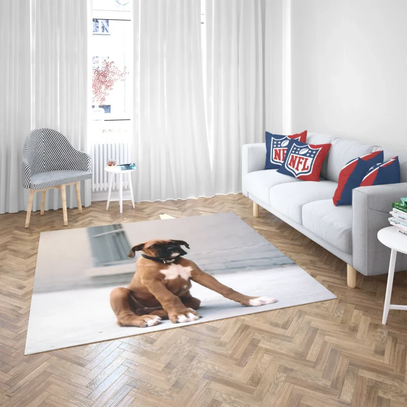 The Energetic and Playful Boxer: Boxer Floor Rug 2