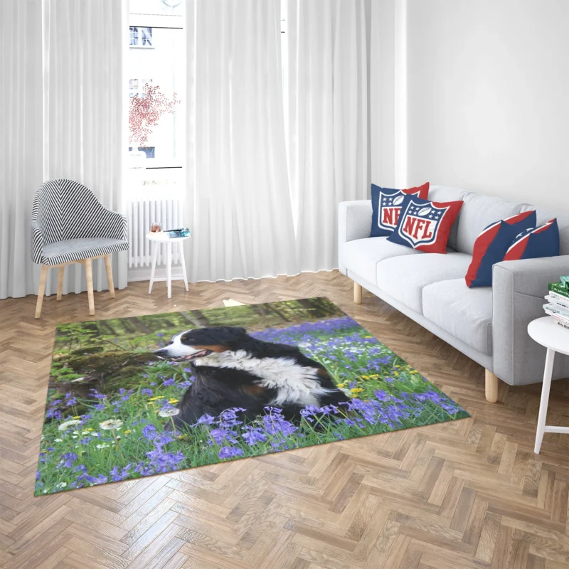 The Gentle Giant: Bernese Mountain Dog Floor Rug 2