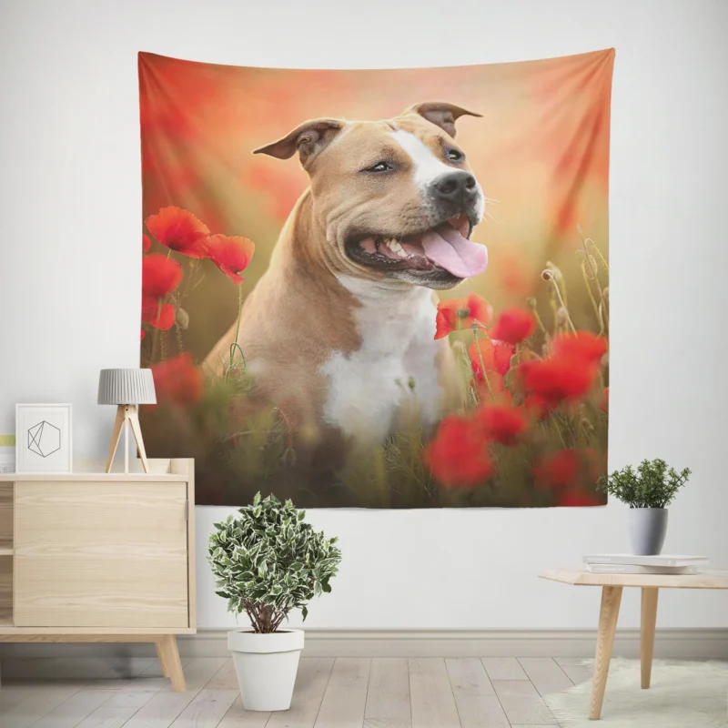 The Graceful and Majestic Bull Terrier  Bull Terrier Wall Tapestry