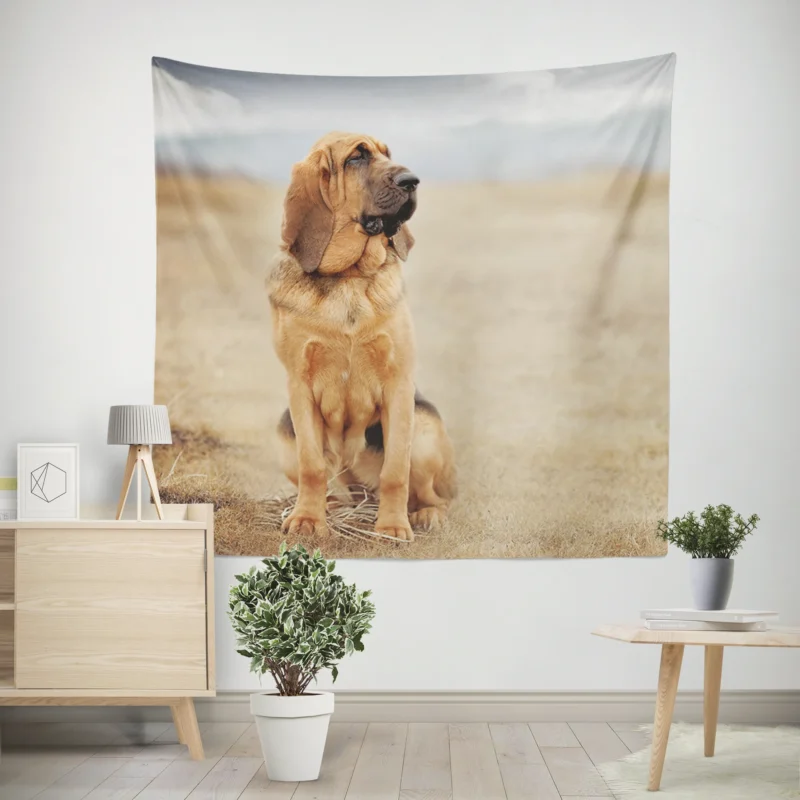 The Noble and Elegant Bloodhound  Bloodhound Wall Tapestry