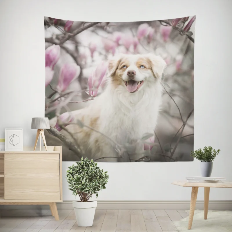 The Versatile and Energetic Breed  Australian Shepherd Wall Tapestry