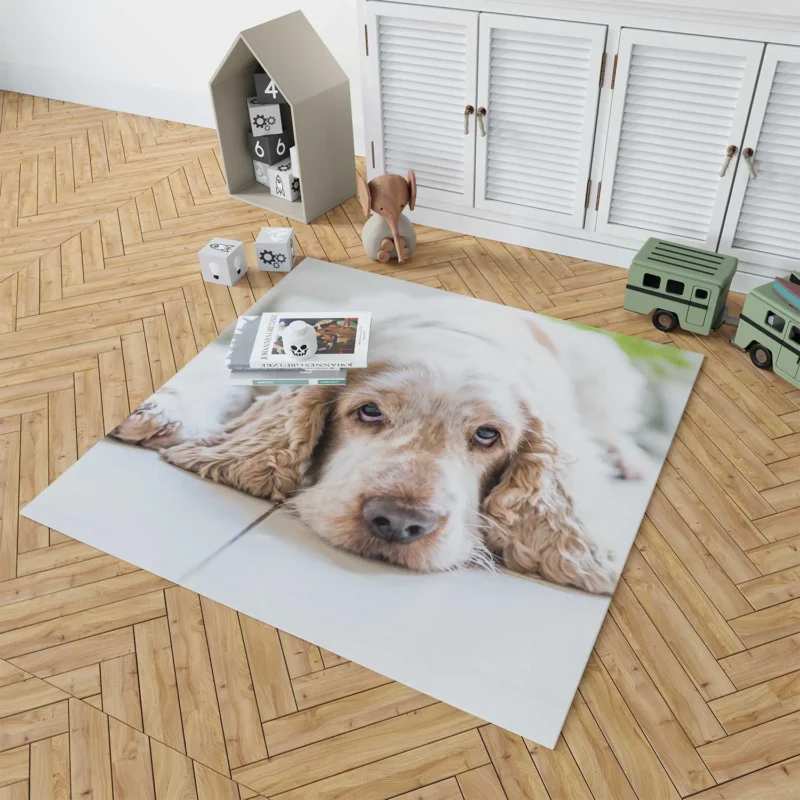 Timeless Spaniel Beauty: Cocker Spaniel Quartet Floor Rug 1