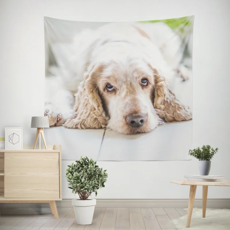 Timeless Spaniel Beauty  Cocker Spaniel Quartet Wall Tapestry