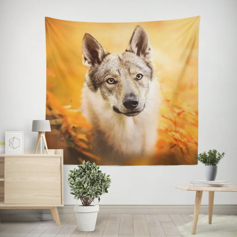 Wilderness in Their Eyes  Wolfdog Quartet Wall Tapestry