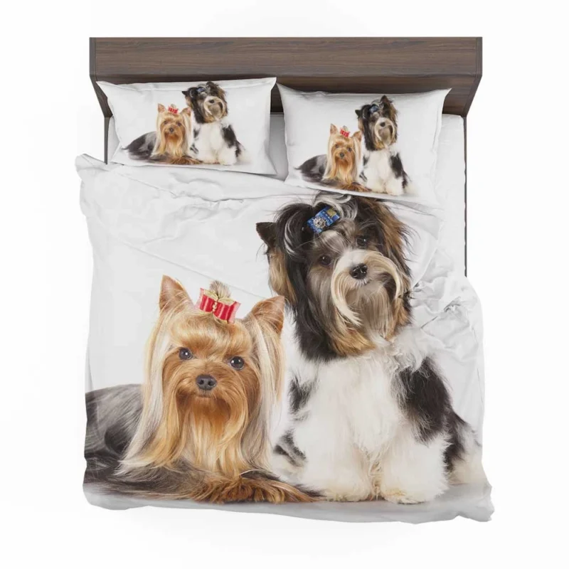 Yorkshire Terrier Loveliness: Cute Yorkies Bedding Set 1