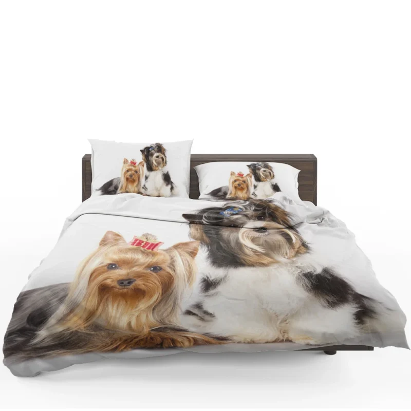 Yorkshire Terrier Loveliness: Cute Yorkies Bedding Set