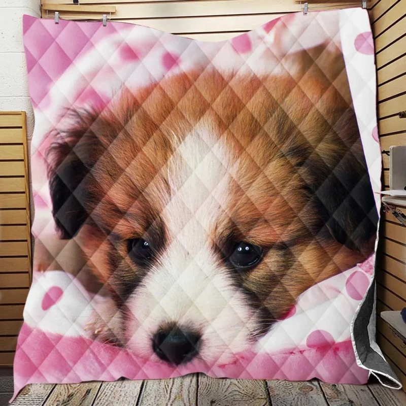 Canine Elegance: Papillon Quartet Quilt Blanket