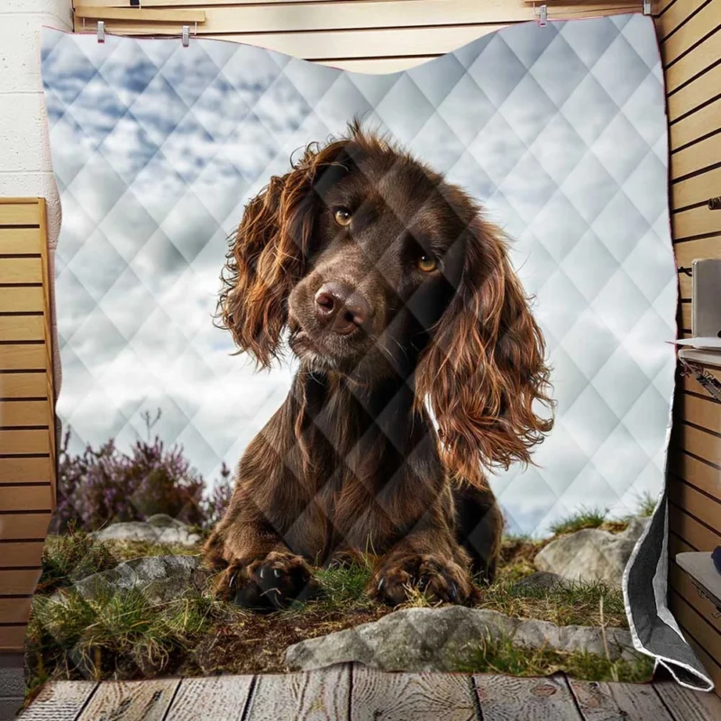 Cute Cocker Puppies in Bauble: Spaniel Quartet Quilt Blanket