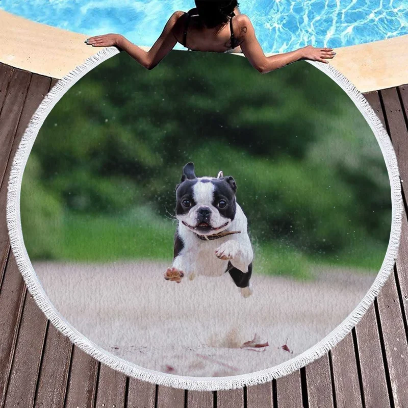 French Bulldog Allure: A Breed Like No Other Round Beach Towel 1